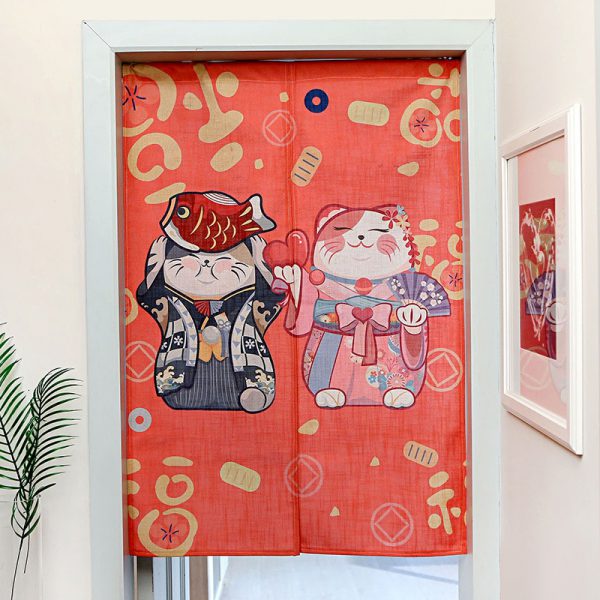 Japanese 2019 Lucky Cat Style Door-Curtain