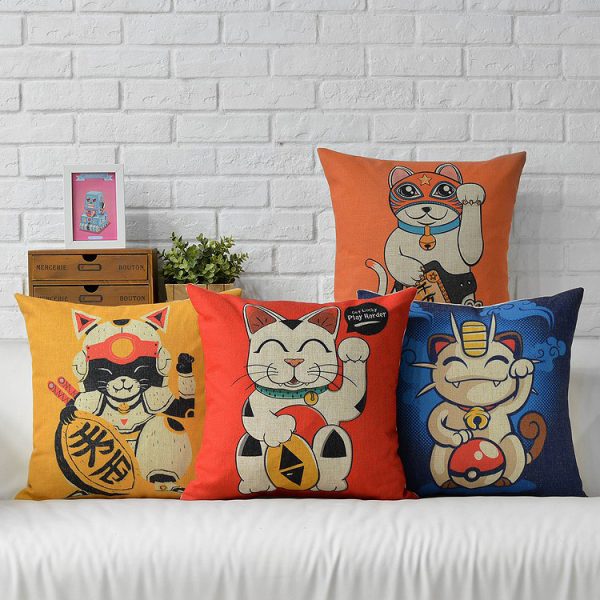 Hot 2019 Maneki Neko Lucky Pillowcases