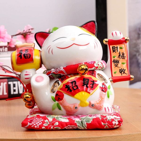 7 inch Maneki Neko Porcelain New Lucky Cat