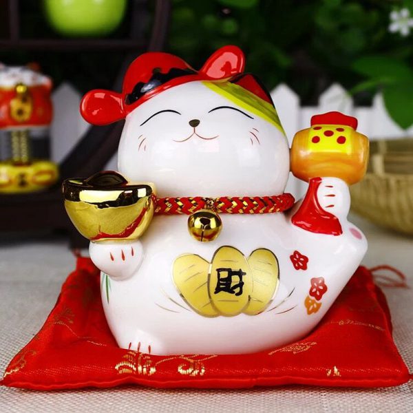 Maneki Neko 4 inch Ceramic Fengshui Cat Best Seller