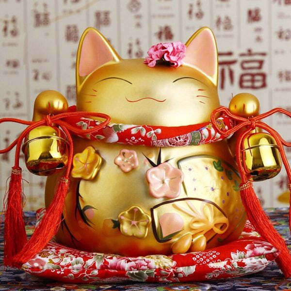8 inch Golden Lucky Cat Maneki Neko