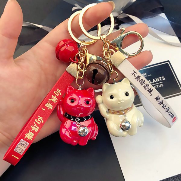 Chinese Style Maneki Neko Lucky Cat Keychains