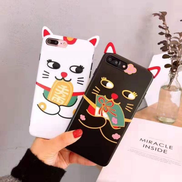 Cute Maneki Neko Fortune Cat Iphone Case