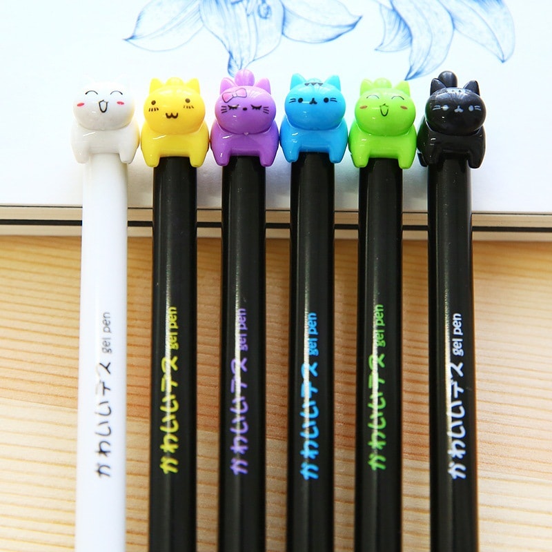 Black Cat Gel Ink Pen - Japanese Kawaii Pen Shop - Cutsy World
