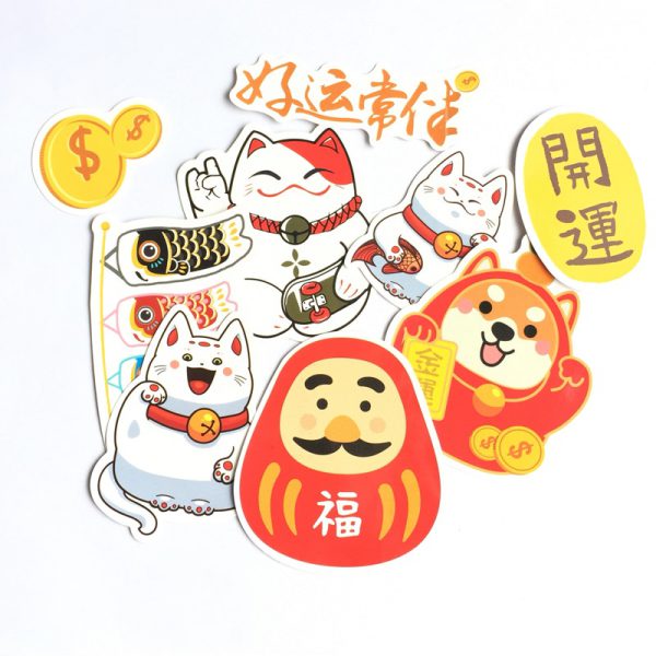 Maneki Neko Lucky Cat DIY Decorative Stickers