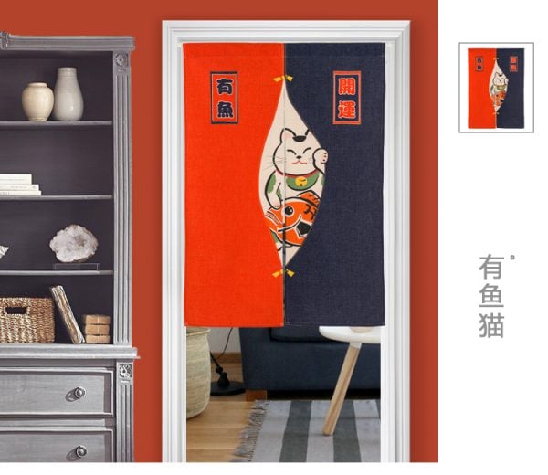 New Arrival Chinese Fortune Cat Door-Curtain