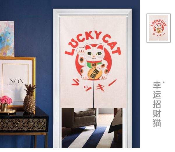 Chinese Fortune Cat 2019 Door-Curtain