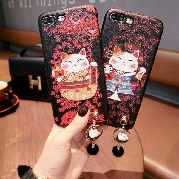 Fengshui Maneki Neko Lucky Cat Iphone Cases