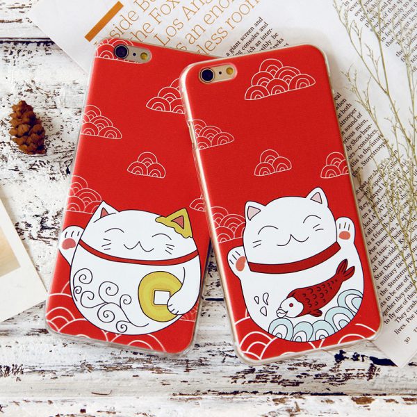 Trend Maneki Neko Cute Lucky Cat iPhone Cases
