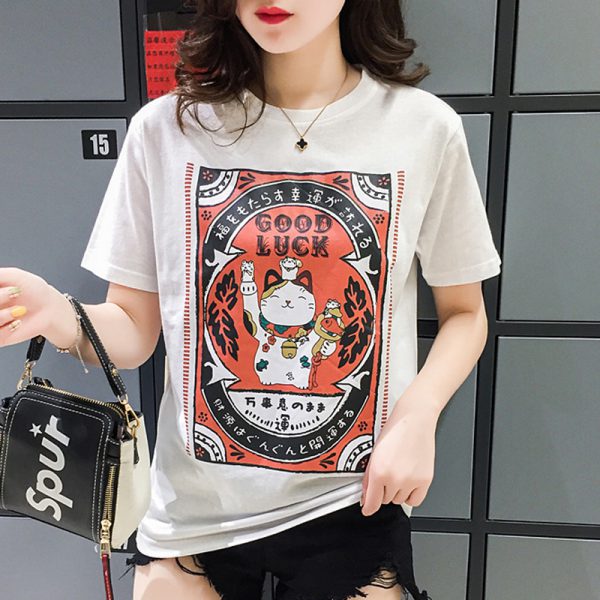 Good Luck Maneki Neko Fortune Cat T-Shirt