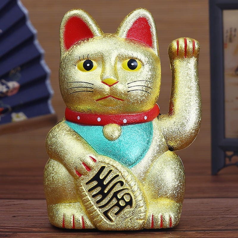 Full Color Chinese Feng Shui Maneki Neko Waving Cat