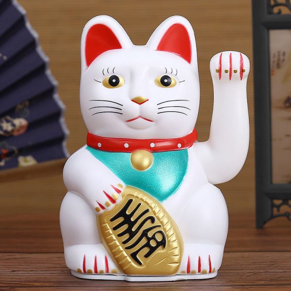Full Color Chinese Feng Shui Maneki Neko Waving Cat