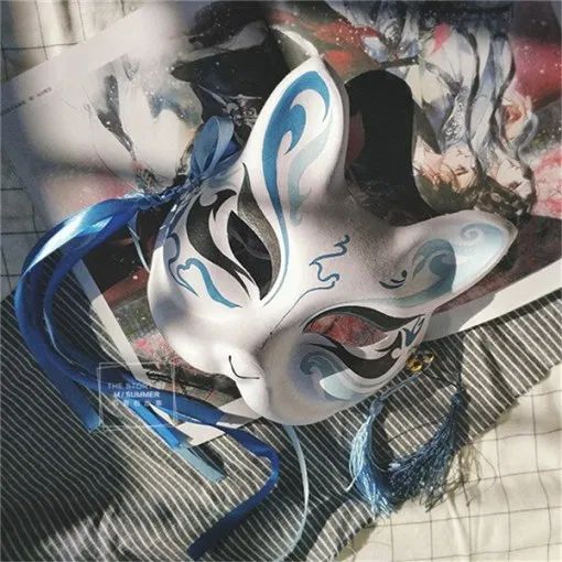 Japanese Hand-painted Spirited Fox Mask 9