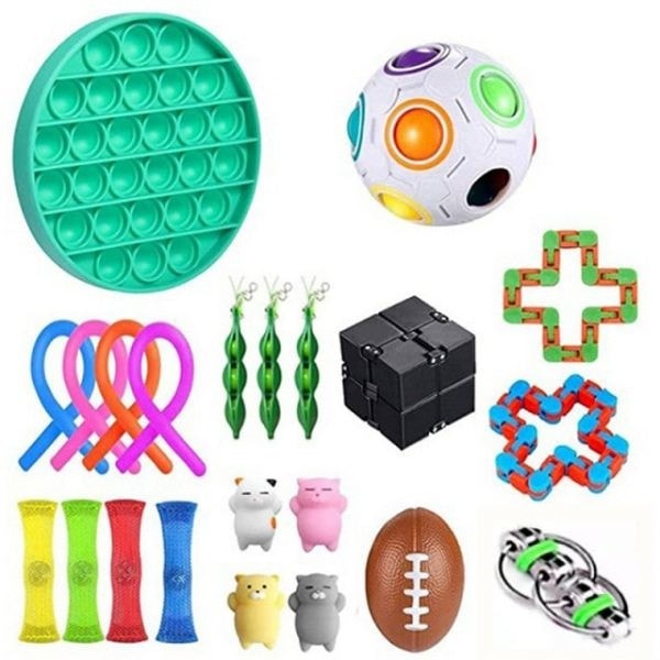 22 Pack Stress Relief Toy Set Anti Fidget Toys Push Bubble Stretchy Strings Cube Marble Mesh 2.jpg 640x640 2 - Wacky Track